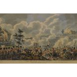 Two coloured prints - The Battle of Waterloo, 25.5cm x 42cm, and The Battle of Culloden, 27cm x