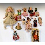 Assorted group of vintage 20th Century children's dolls to include bisque headed example, plastic