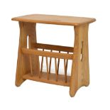 Ercol Golden Dawn Elm occasional table with magazine rack beneath, 54,5cm wide