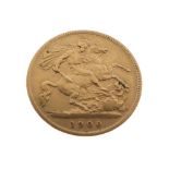 Gold Coin - Queen Victoria half sovereign, 1900