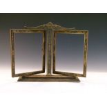 Unusual early 20th Century diptych-style giltwood photograph frame, each panel revolving on