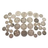 Coins - Group of Victorian coinage comprising: fourteen Florins, twelve 6d coins, and a few