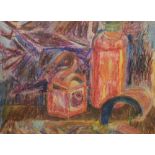 20th Century English School - Pastel - Still life, bearing signature Mary Fedden 1975, verso with '