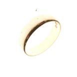 WITHDRAWN - 22ct gold wedding band, size N, 3.8g approx