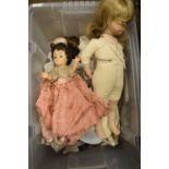 Quantity of vintage 20th Century bisque headed and plastic children's dolls including; Diana Effner,