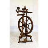 Treen spinning wheel, 98.5cm high