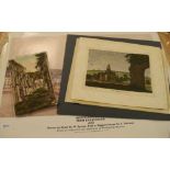 Large selection of unframed local interest prints, modern multiples copied from originals of circa