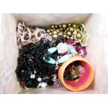 Assorted costume and dress jewellery to include bead necklaces etc