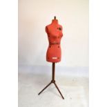 Formella retro dressmakers or tailors dummy on tripod support, 147cm high