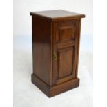 Reproduction mahogany bedside cabinet or pot cupboard, 38cm wide x 76.5cm high