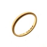 22ct gold wedding band, size K½, 3.1g approx