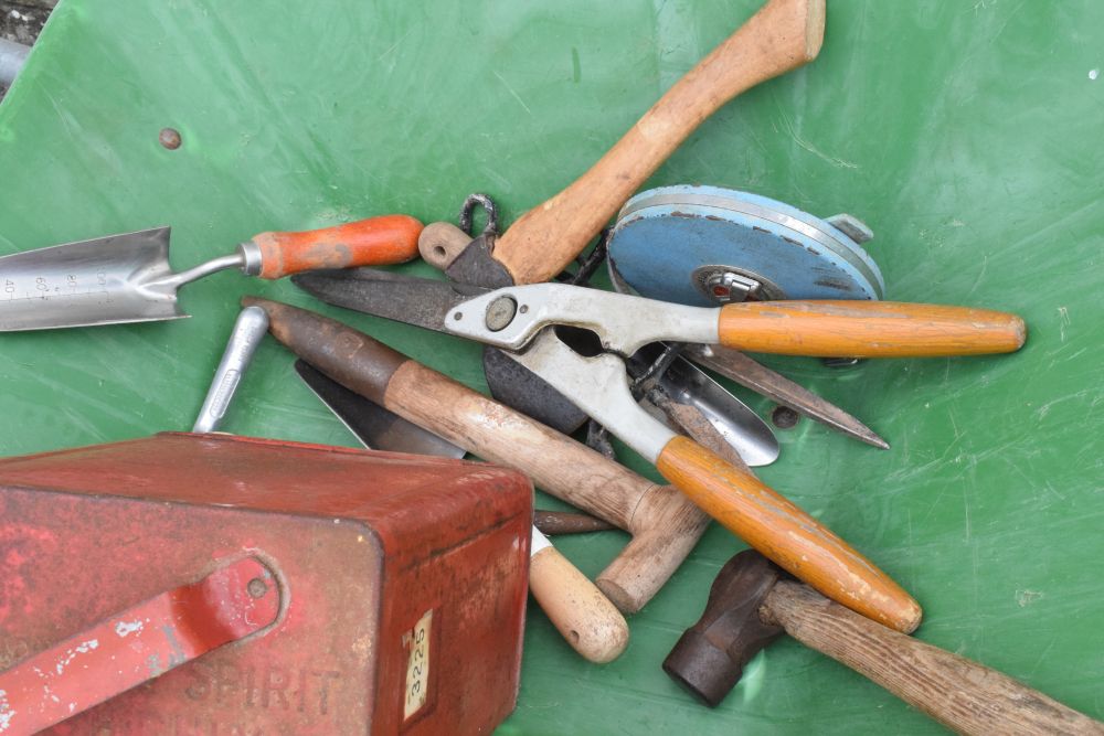 Assorted garden tools to include wheel barrow, sack trolley, fuel can, etc - Image 2 of 3