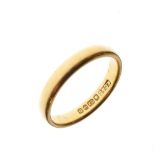 George V 22ct gold wedding band, Birmingham 1928, size L½, 3.8g approx