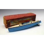 Hornby Speed Boat No.3 'Racer III' tinplate clockwork boat, with box