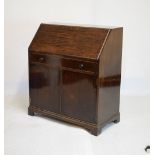 Reproduction mahogany bureau, 91cm wide