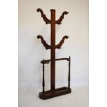 Late 19th Century mahogany hallstand 182.5cm high