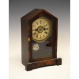 Early 20th Century mantel clock, Hamburg American Clock Co, the Roman dial with crossed arrows motif