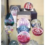 Quantity of Caithness limited edition paperweights to include; Marooned 885/3000, Spindrift 645/