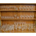 Large selection of good quality cut glassware, lead crystal drinking glasses, etc