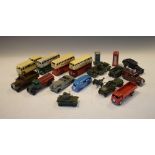 Quantity of vintage Dinky toys diecast model vehicles to include; Routemaster Buses, Announcement