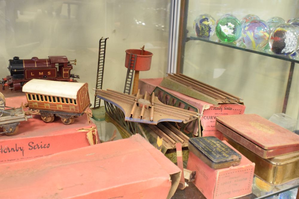 Quantity of Hornby Series tin plate railway train sets locomotive and waggons, rolling stock and - Image 9 of 12