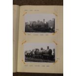 Collection of mainly mid 20th Century monochrome photographs and postcards of steam locomotives