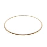 9ct gold solid bangle, 65mm internal diameter, 16.2g approx