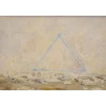 Paul Hempton - Watercolour - 'Study for staff and triangle No.2', signed and dated '80 lower