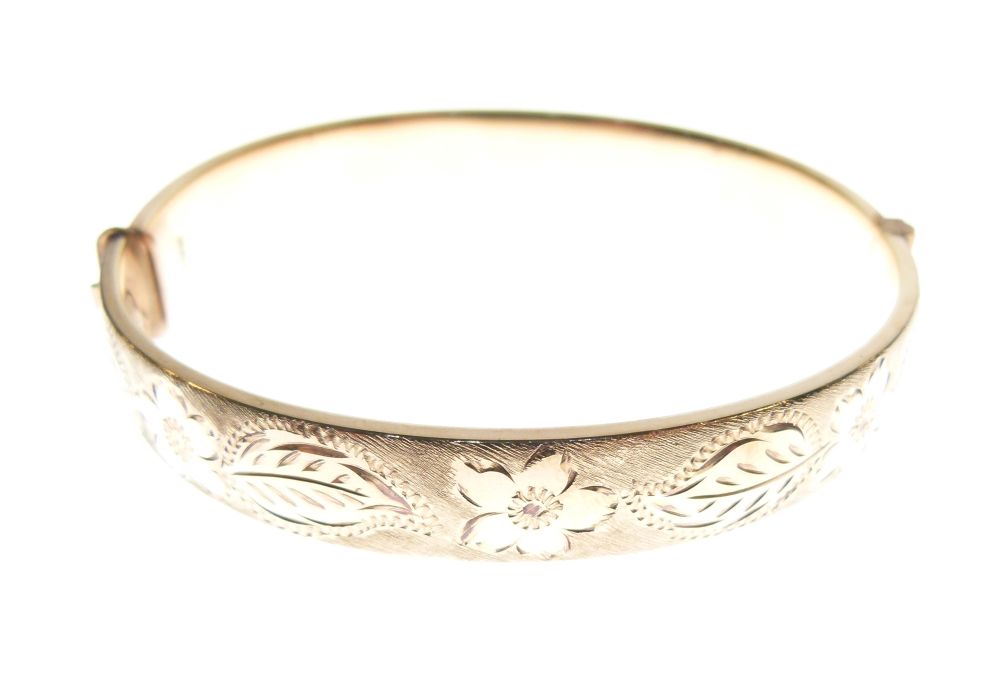 9ct rolled gold snap bangle, 15.2g gross approx - Image 2 of 8