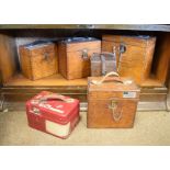 Six various cased pigeon racing clocks