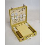 Vintage Brexton picnic set, in a yellow case
