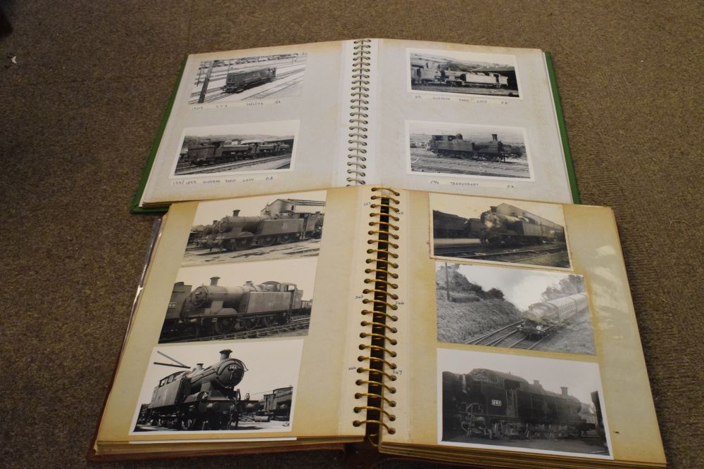 Collection of mid 20th Century monochrome photographs and postcards of steam and early diesel - Image 8 of 12