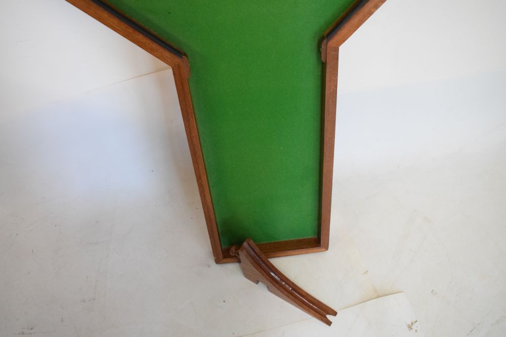 Table skittles set, the baize covered table measuring 124cm long - Image 5 of 9