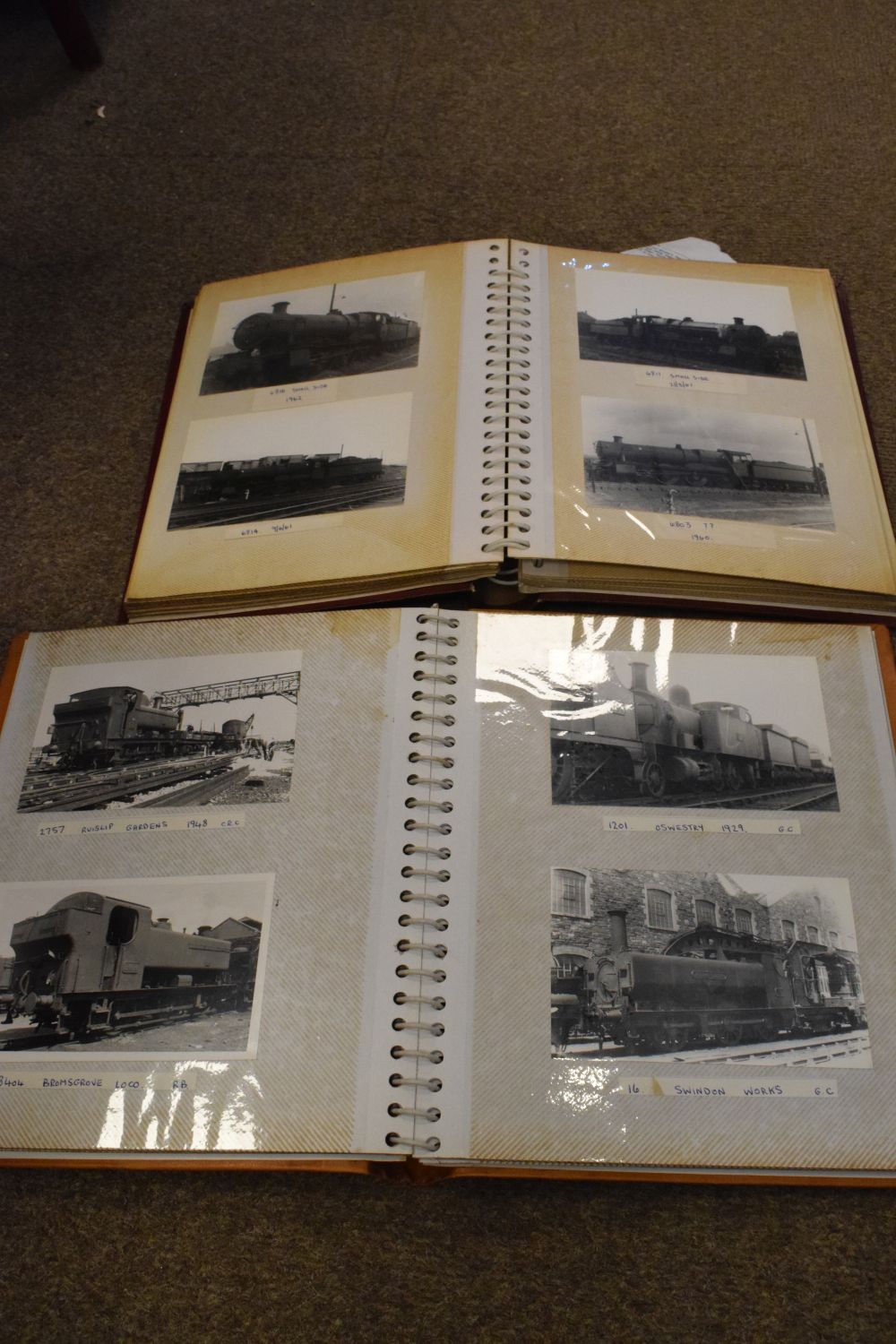Collection of mid 20th Century monochrome photographs and postcards of steam and early diesel - Image 9 of 12