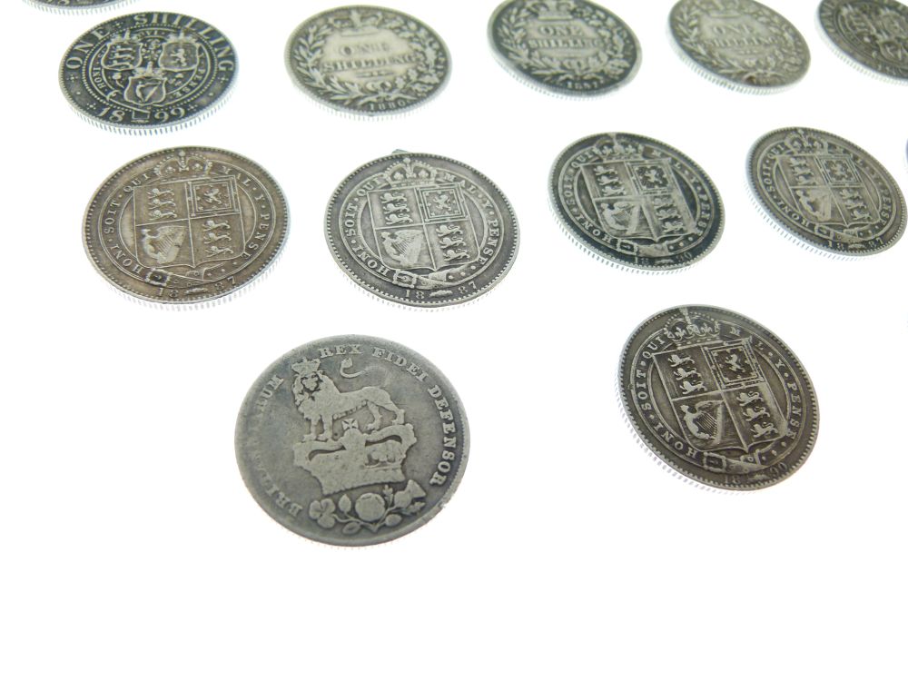 Coins - Group of mainly Victorian Shillings, together with two George IV Shillings (19) - Image 8 of 20