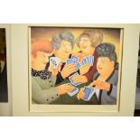 Beryl Cook - Signed limited edition coloured print - 'A Full House', No.3/650, published by