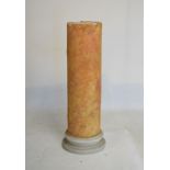 Plaster marbled finish pedestal, 113cm high