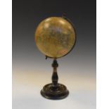 Early 20th Century Geographia 6-inch Terrestrial Globe, with lacquered brass sector on turned