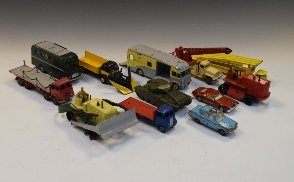 Quantity of vintage Dinky Supertoys die-cast model vehicles to include; Heavy Tractor, Horse Box,