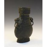 Chinese bronze vase of Archaistic type, 21cm high
