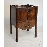 George III mahogany tray top nightstand, 54cm wide