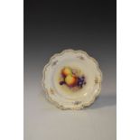 Royal Worcester porcelain hand painted fruit study plate, signed P. Platt, 22cm diameter