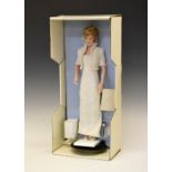 Franklin Mint bisque figure of Diana Princess of Wales, wearing beaded gown, within the original box