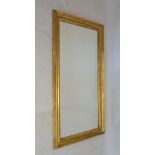 Large rectangular gilt framed mirror, 89cm x 153cm overall