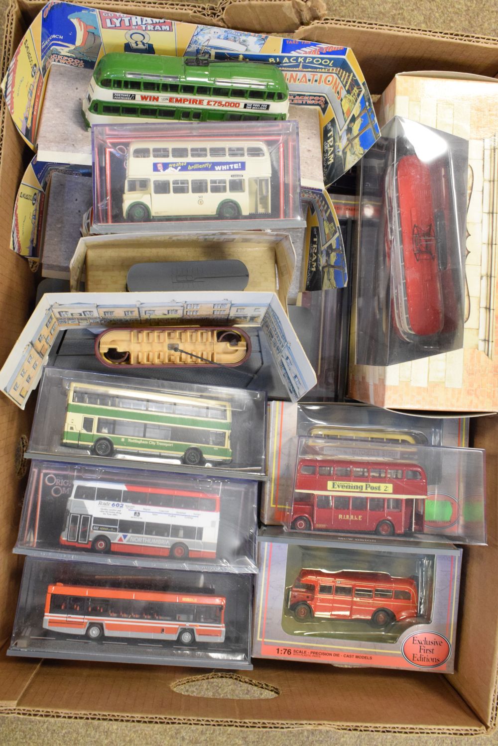 Quantity of Gilbow and Corgi 'The Original Omnibus Company' die-cast model buses, largely boxed