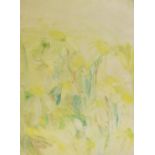 20th century watercolour - Summer flowers, indistinctly signed, 48cm x 38cm, framed and glazed