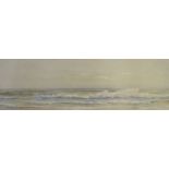 William C. Bauer (American 1862-1904) - Watercolour - Seascape, signed lower left, 23.5cm x 71cm,