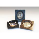 Three various reproduction portrait miniatures (3)