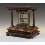 Early 20th Century lacquered brass 'Flicka' or ticket clock, having two registers of tickets to