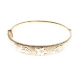 9ct rolled gold snap bangle, 15.2g gross approx